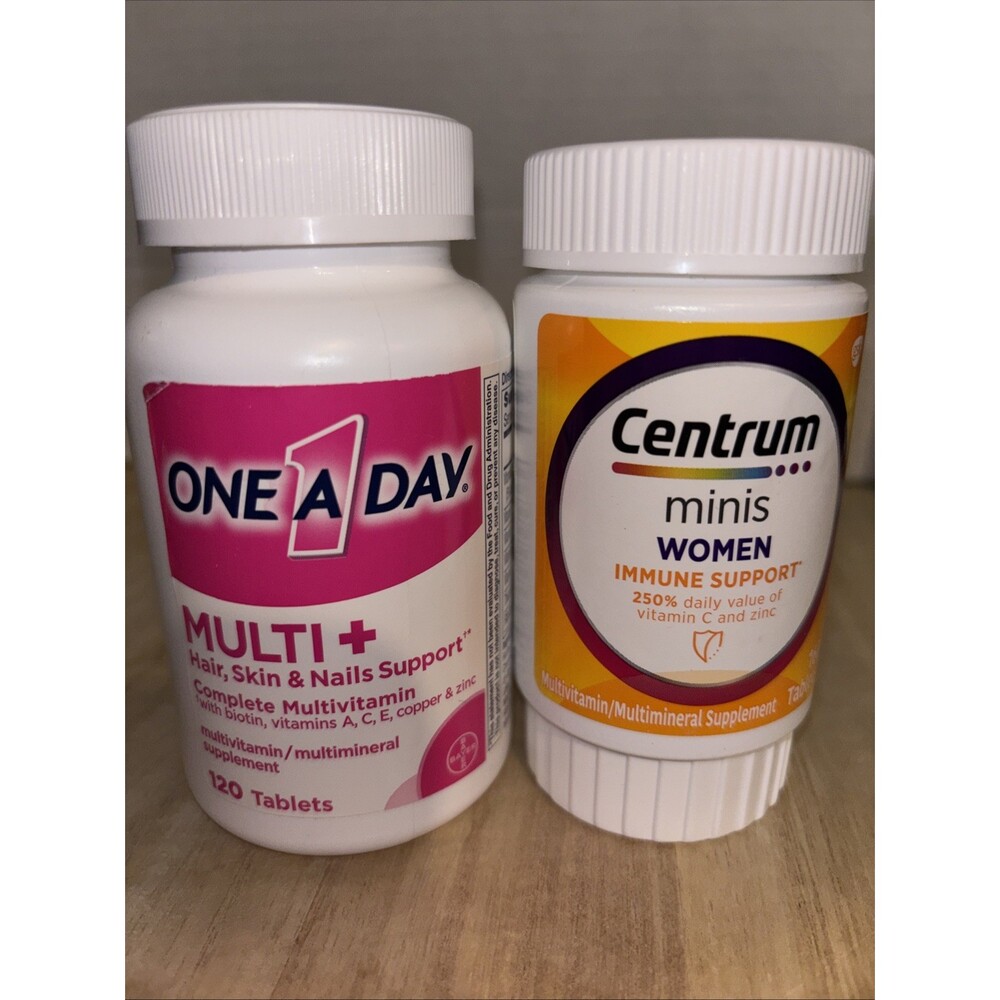 One A Day Hair Skin Nails Support 120 Centrum Mini Women's Immune Support 160
